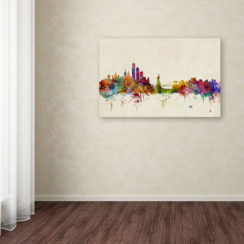 New York, New York Canvas Wall Art, Multicolor, 30 X 47