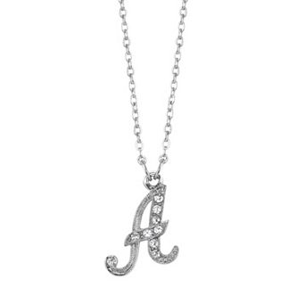1928 Script Initial Necklace