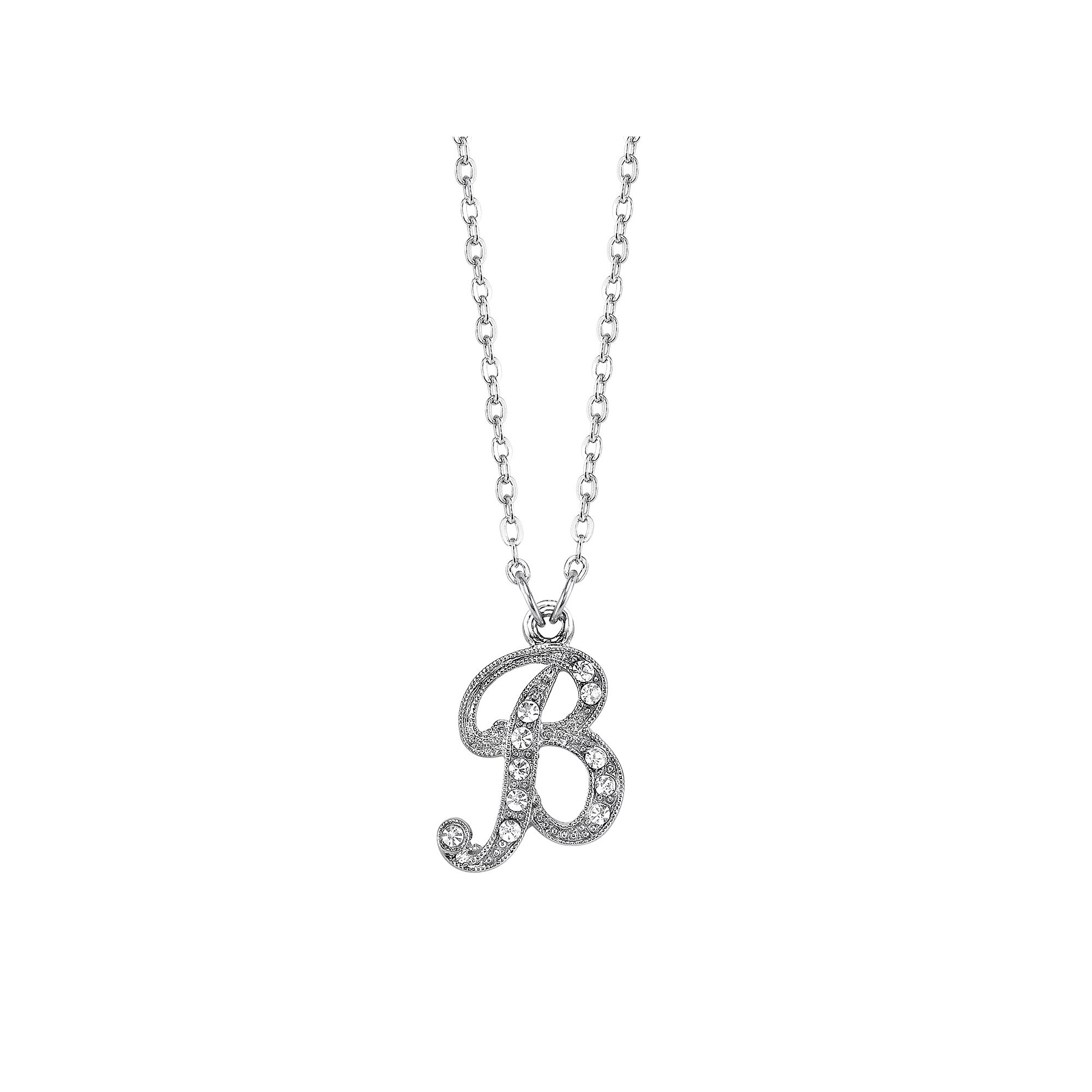 1928 Script Initial Necklace, Womens, Size: 16, B
