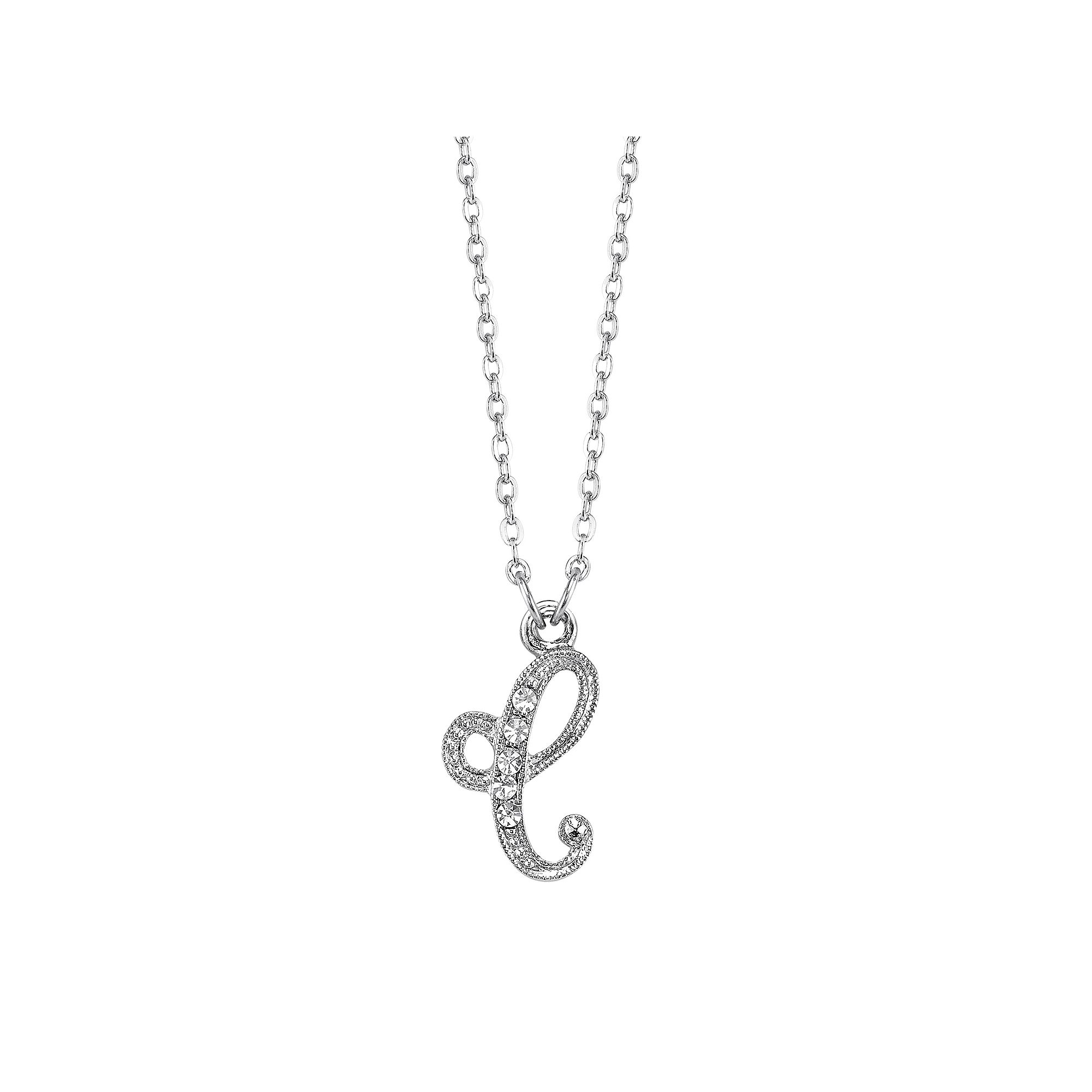 1928 Script Initial Necklace, Womens, Size: 16