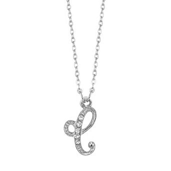 1928 Script Initial Necklace