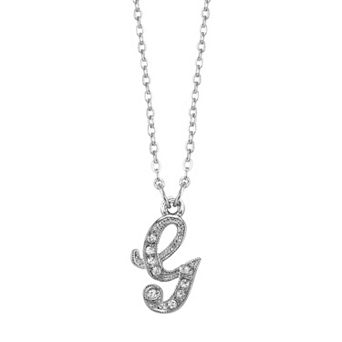 1928 Script Initial Necklace