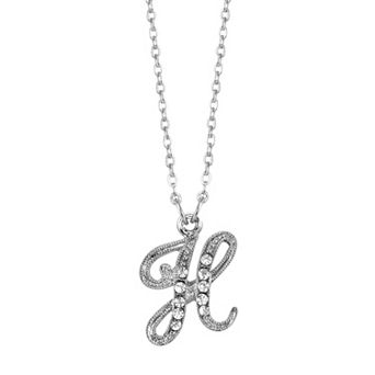 1928 Script Initial Necklace