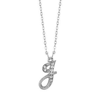 1928 Script Initial Necklace