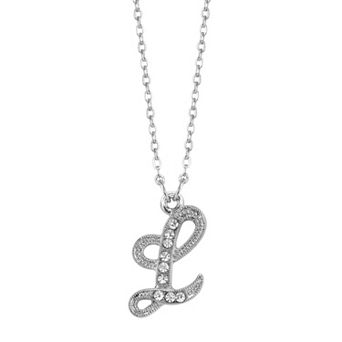 1928 Script Initial Necklace