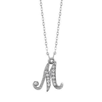 1928 Script Initial Necklace