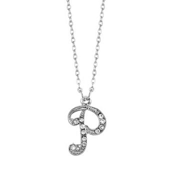 1928 Script Initial Necklace