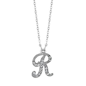 1928 Script Initial Necklace