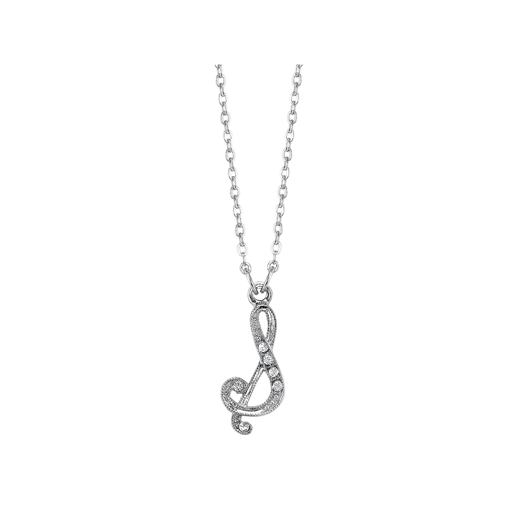 1928 Script Initial Necklace, Womens, Size: 16