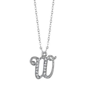 1928 Script Initial Necklace