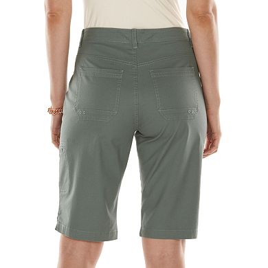Gloria Vanderbilt Delilah Comfort Waist Cargo Bermuda Shorts - Women's