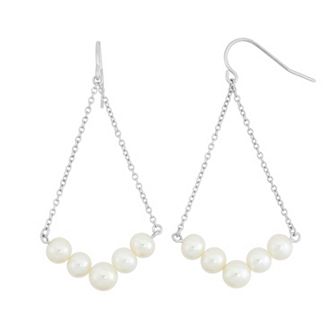 Freshwater Cultured Pearl Sterling Silver Chandelier Earrings