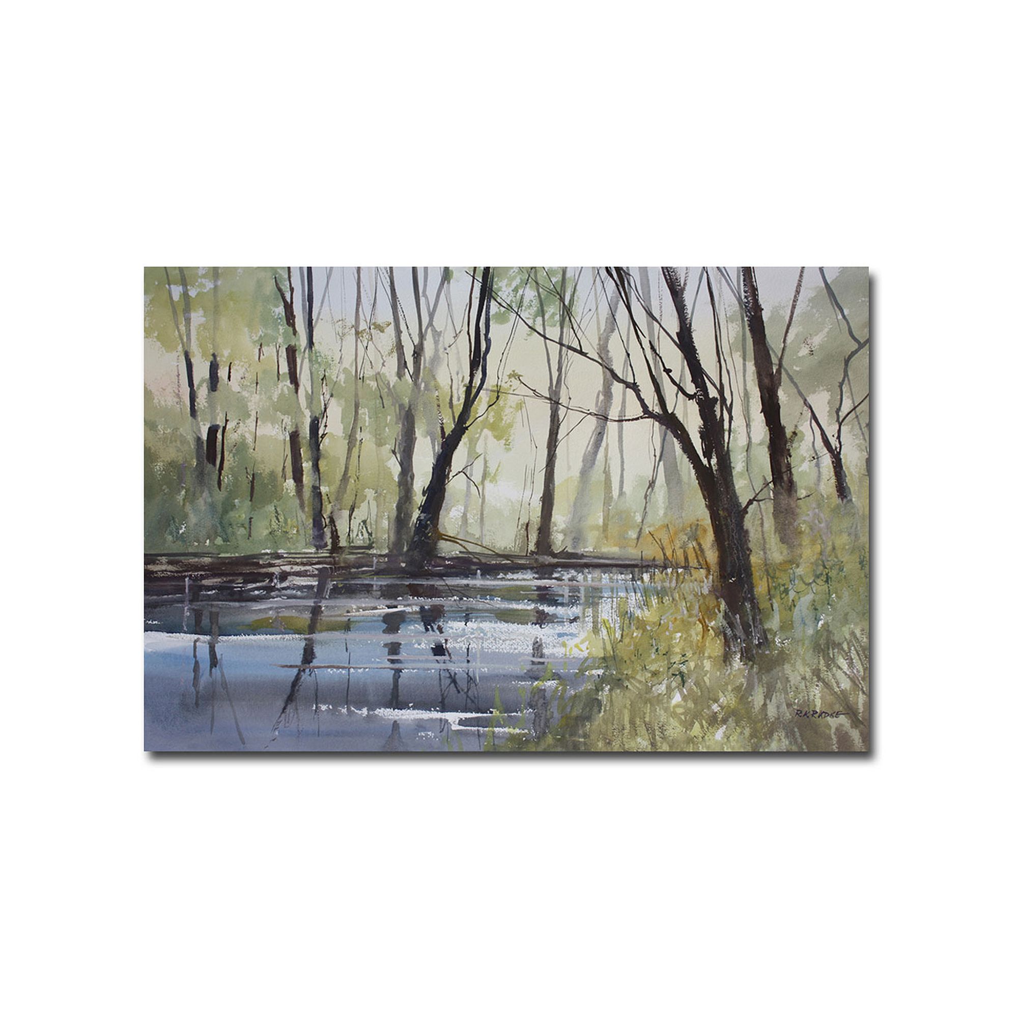 Pine River Reflections Canvas Wall Art, Multicolor
