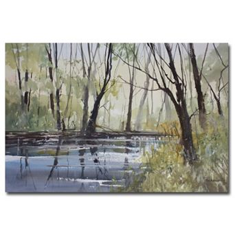 "Pine River Reflections" Canvas Wall Art