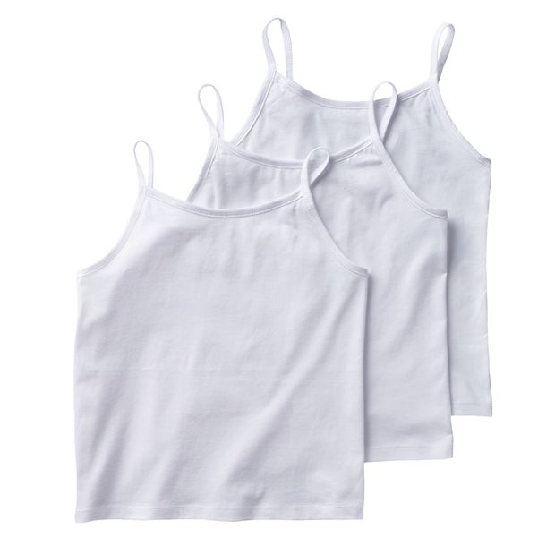 Girls 4-12 Hanes 3-pk. Ultimate Stretchy Comfy Camisoles