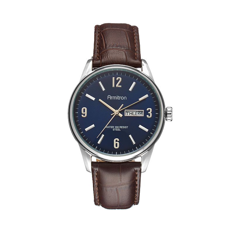 Armitron Men's Leather Watch, Size: Large, Brown