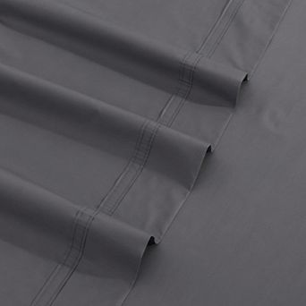 Tribeca Living Solid 300-Thread Count Egyptian Cotton Percale Deep-Pocket Sheets