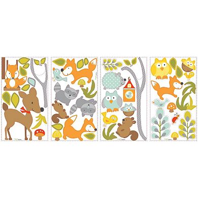 Woodland Fox & Friends Peel & Stick Wall Decal Set