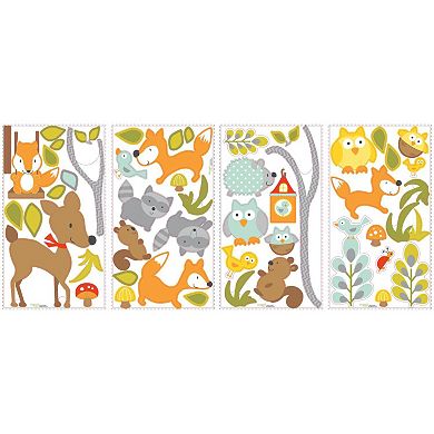 Woodland Fox and Friends Peel and Stick Wall Decal Set