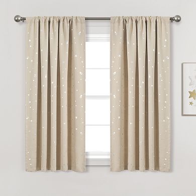 Lush Decor Set Star Blackout Window Curtains Set - 63" x 52"