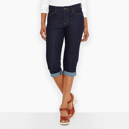 womens levi denim capris