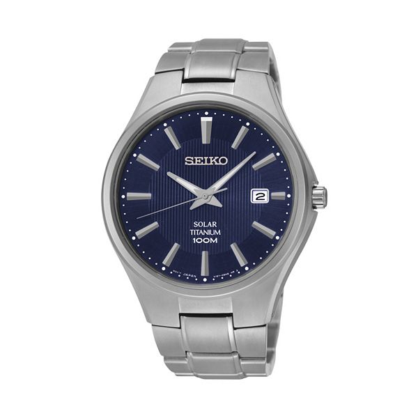 Seiko Men's Titanium Solar Watch SNE381