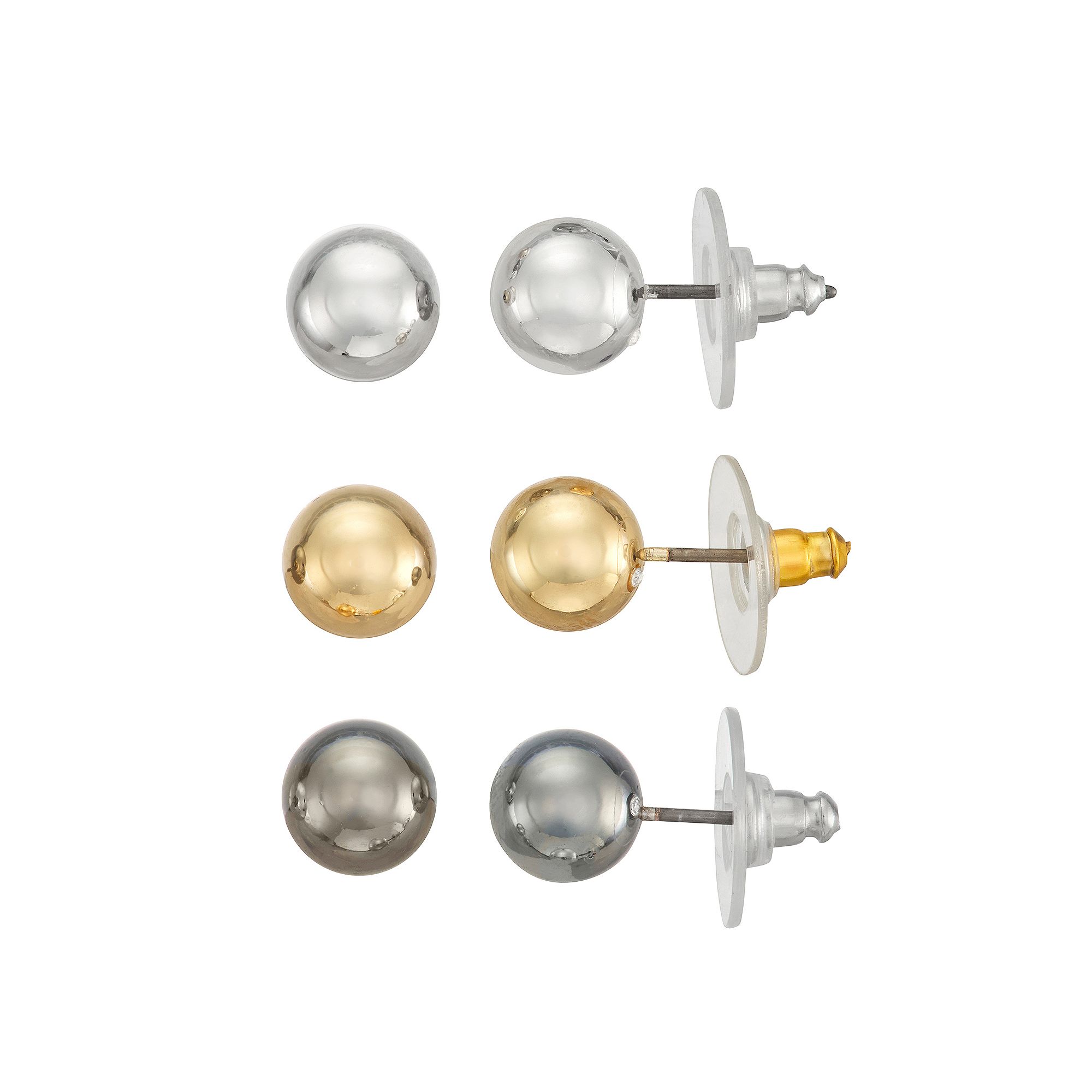 Napier Ball Stud Earring Set, Womens, Multi