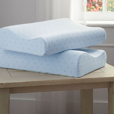 Arctic Sleep by Pure Rest Cool-Blue Memory Foam Contour Pillow - Standard