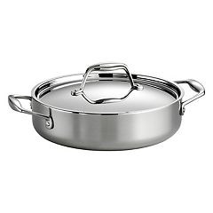 Lexi Home Tri-Ply 4.8 qt. Stainless Steel Casserole Pot with Glass Lid