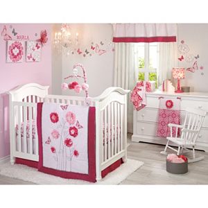 Sammy Lou Butterfly Meadow 4 Piece Crib Bedding Set