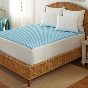 Tempure-Rest Cool-Blue 1 1\/2-in. Memory Foam Mattress Topper