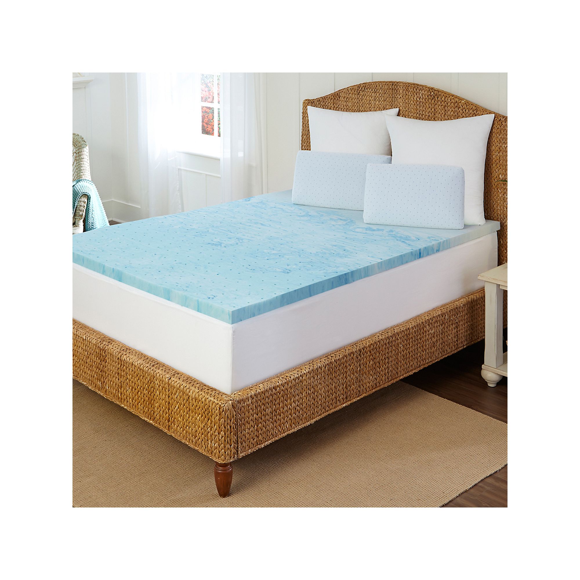 Arctic Sleep by Pure Rest 2-inch Marbleized Gel Memory Foam Mattress Topper
