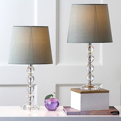Safavieh 2-piece Nola Stacked Crystal Ball Table Lamp Set