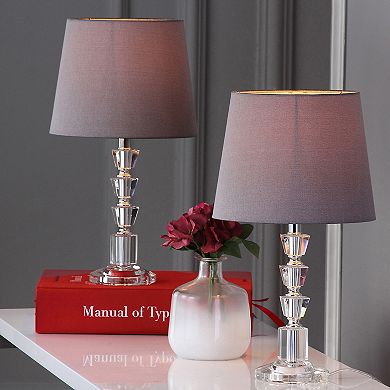 Safavieh 2-piece Harlow Tiered Crystal Orb Table Lamp Set