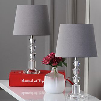 Safavieh 2 pc Harlow Tiered Crystal Orb Table Lamp Set