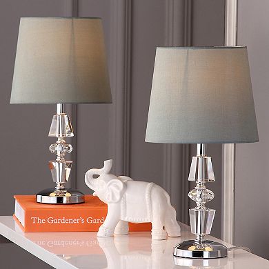 Safavieh 2-piece Crescendo Tiered Crystal Table Lamp Set