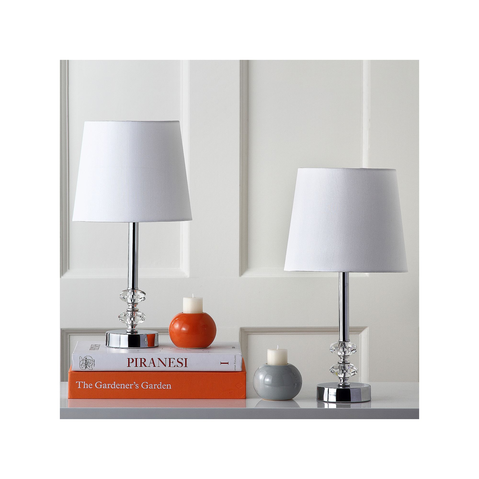 Safavieh 2-piece Ashford Crystal Orb Table Lamp Set, White