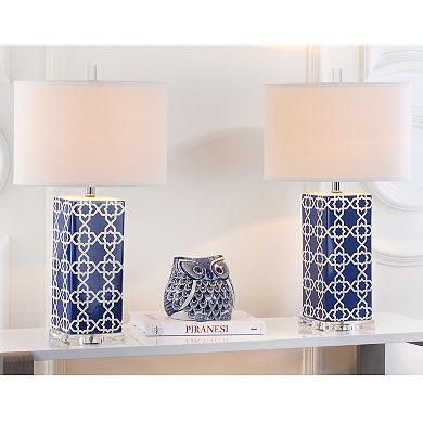 Safavieh 2-piece Quatrefoil Table Lamp Set