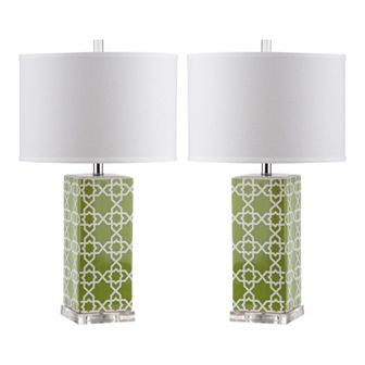 Safavieh 2 pc Quatrefoil Table Lamp Set