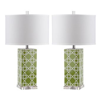 Safavieh 2 pc Quatrefoil Table Lamp Set