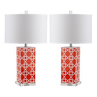 Safavieh 2 pc Quatrefoil Table Lamp Set