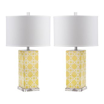 Safavieh 2 pc Quatrefoil Table Lamp Set