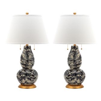 Safavieh 2 pc Color Swirls Glass Table Lamp Set