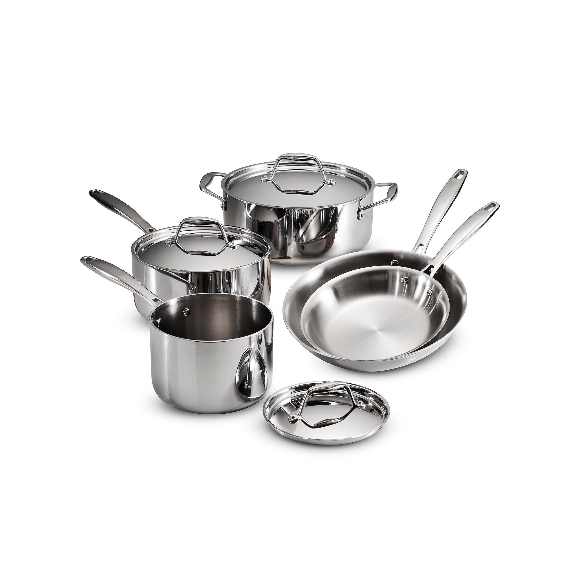 Tramontina Gourmet Tri-Ply 8-pc. Stainless Steel Cookware Set, Gray