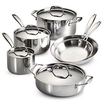 Tramontina Gourmet Tri-Ply 10 pc Stainless Steel Cookware Set