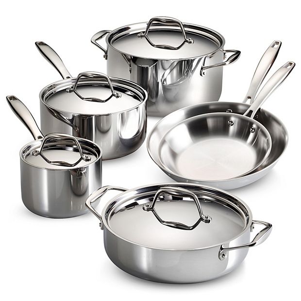 Tramontina Gourmet Tri-Ply 10-pc. Stainless Steel Cookware Set