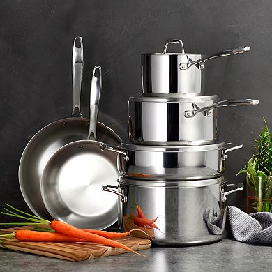 Tramontina Gourmet Tri-Ply 10-pc. Stainless Steel Cookware Set