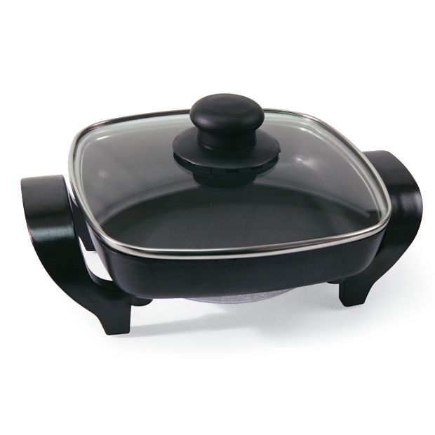  Square Non-Stick Electric Skillet with Glass Lid - 8: Home &  Kitchen