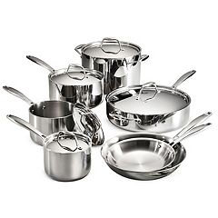 Tramontina Nesting 6 Pc Stainless Steel Tri-Ply Clad Sauce And Stock Pot  Set