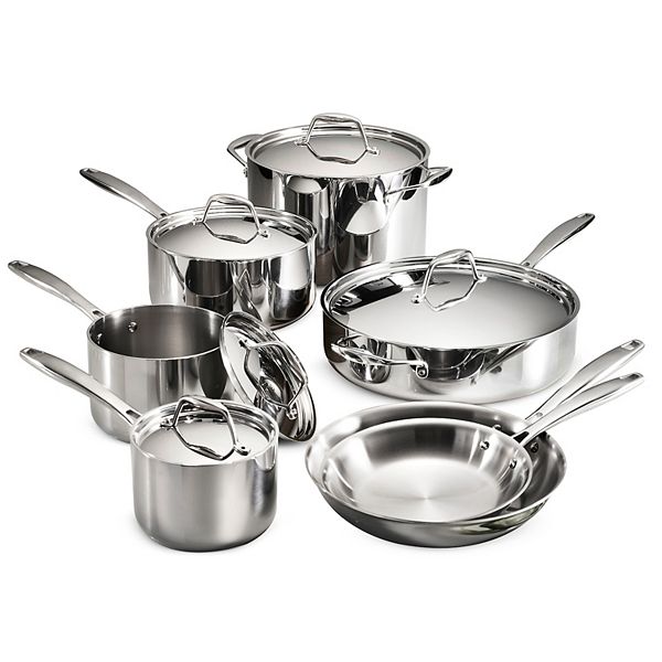 Tramontina Gourmet Tri-Ply 12-pc. Stainless Steel Cookware Set